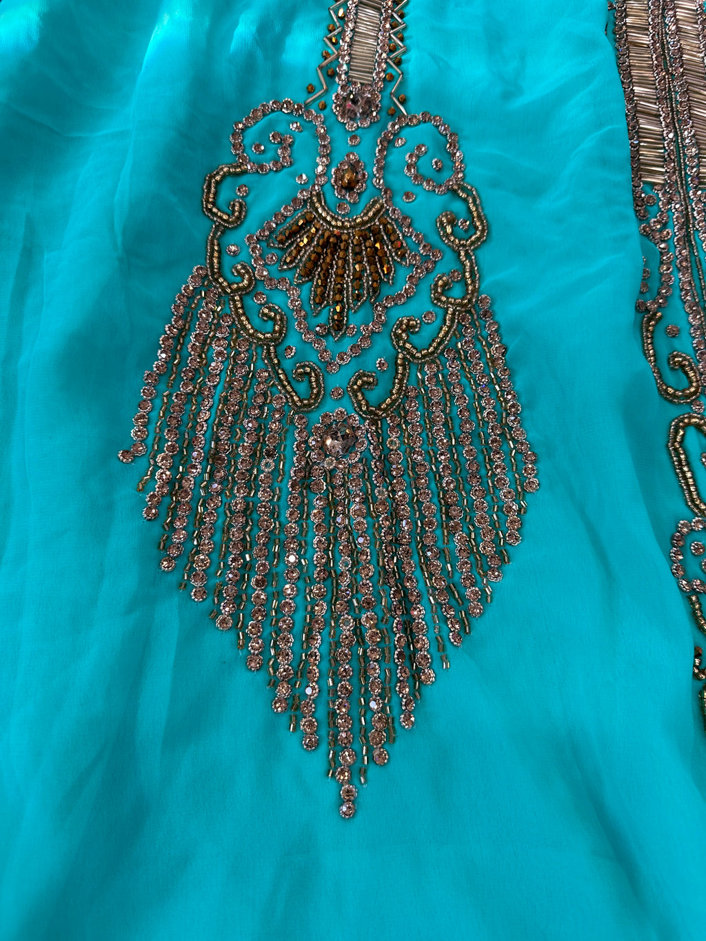 Teal green Dubai gown (discounted) size 14/16