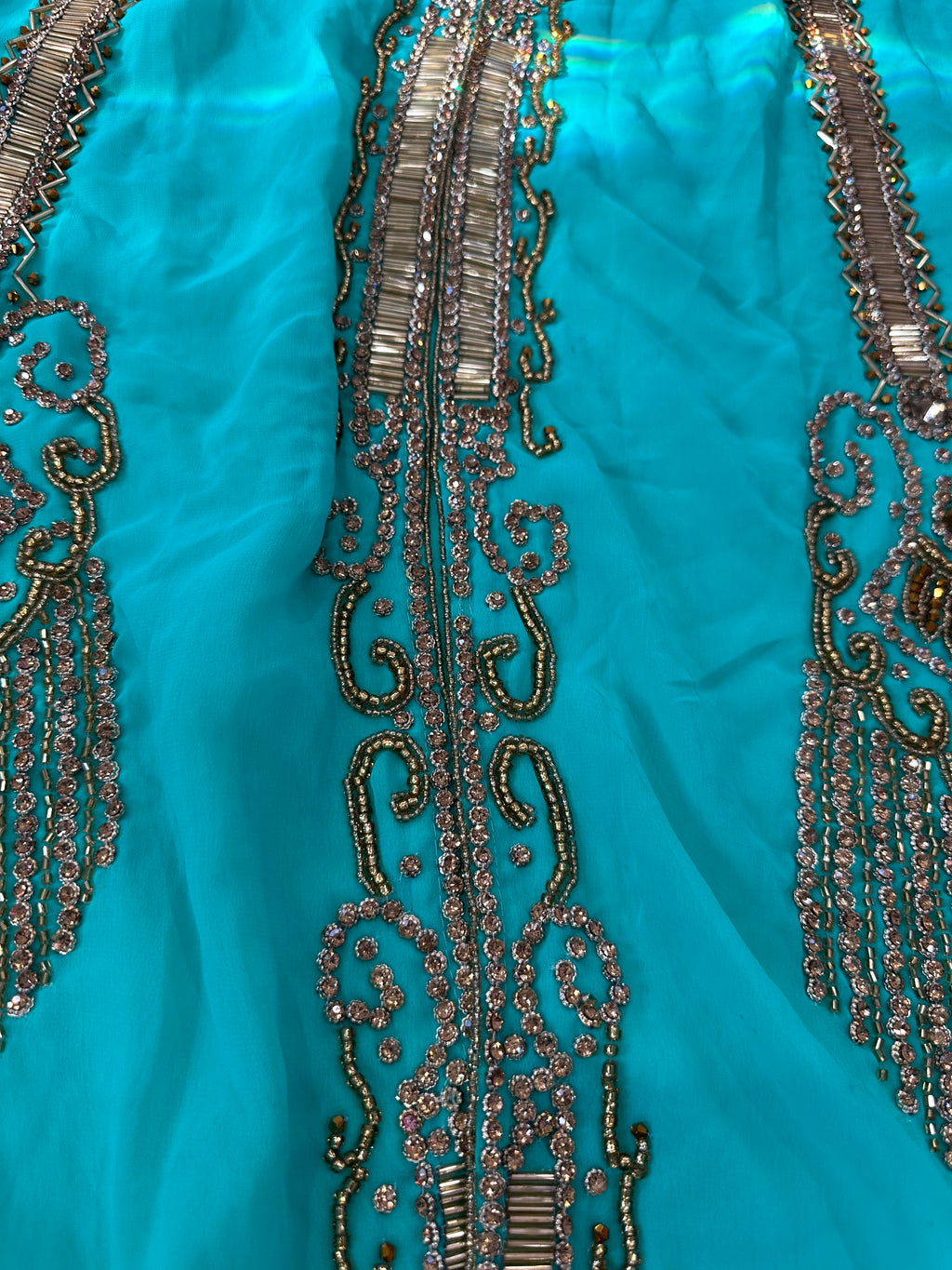 Teal green Dubai gown (discounted) size 14/16