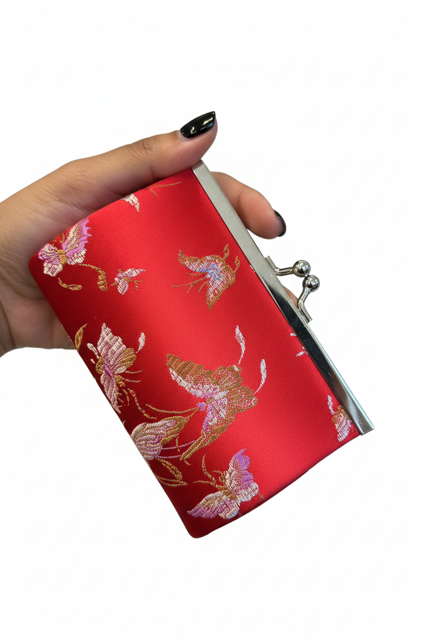 Asian-style brocade coin purse or evening clutch ( brand new)