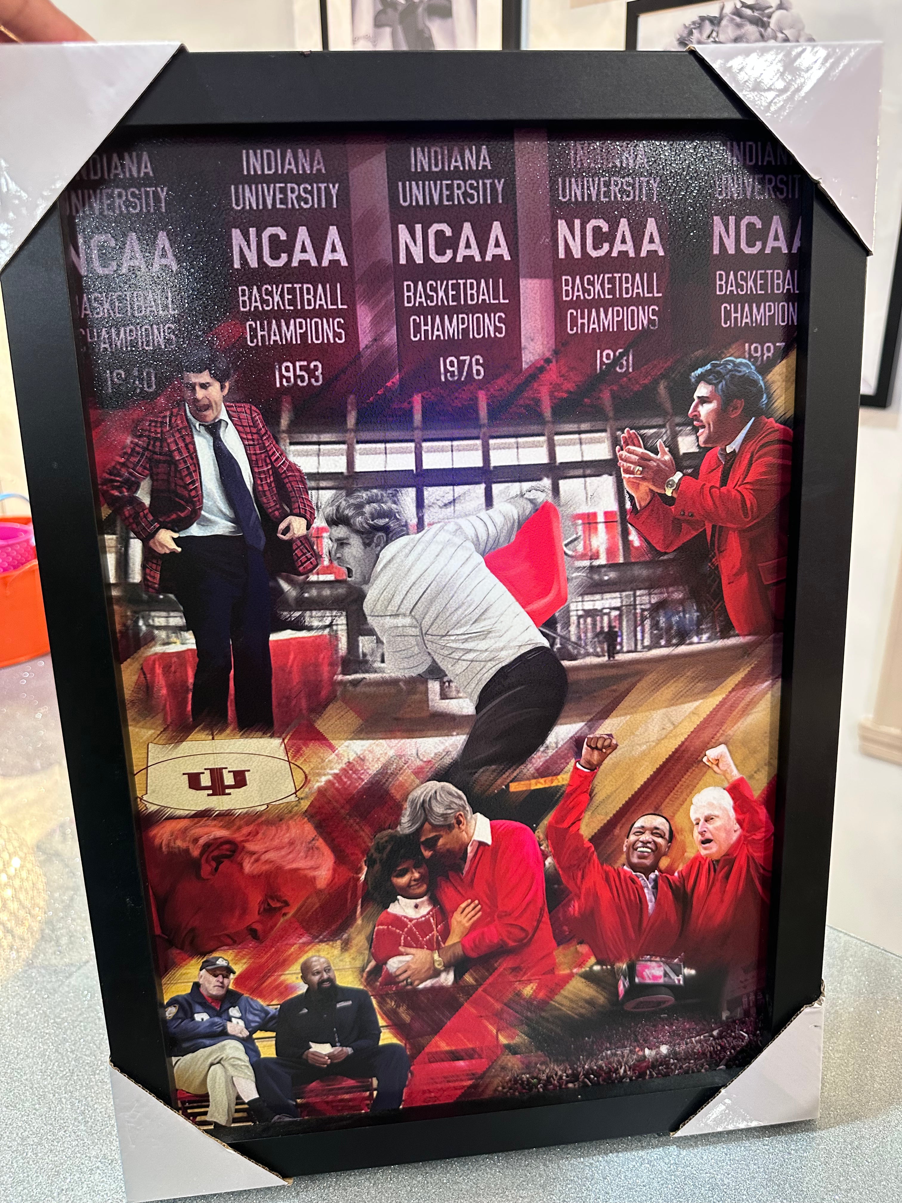 Indiana University (IU) Bob Knight -NCAA Basketball Champions framed wall art