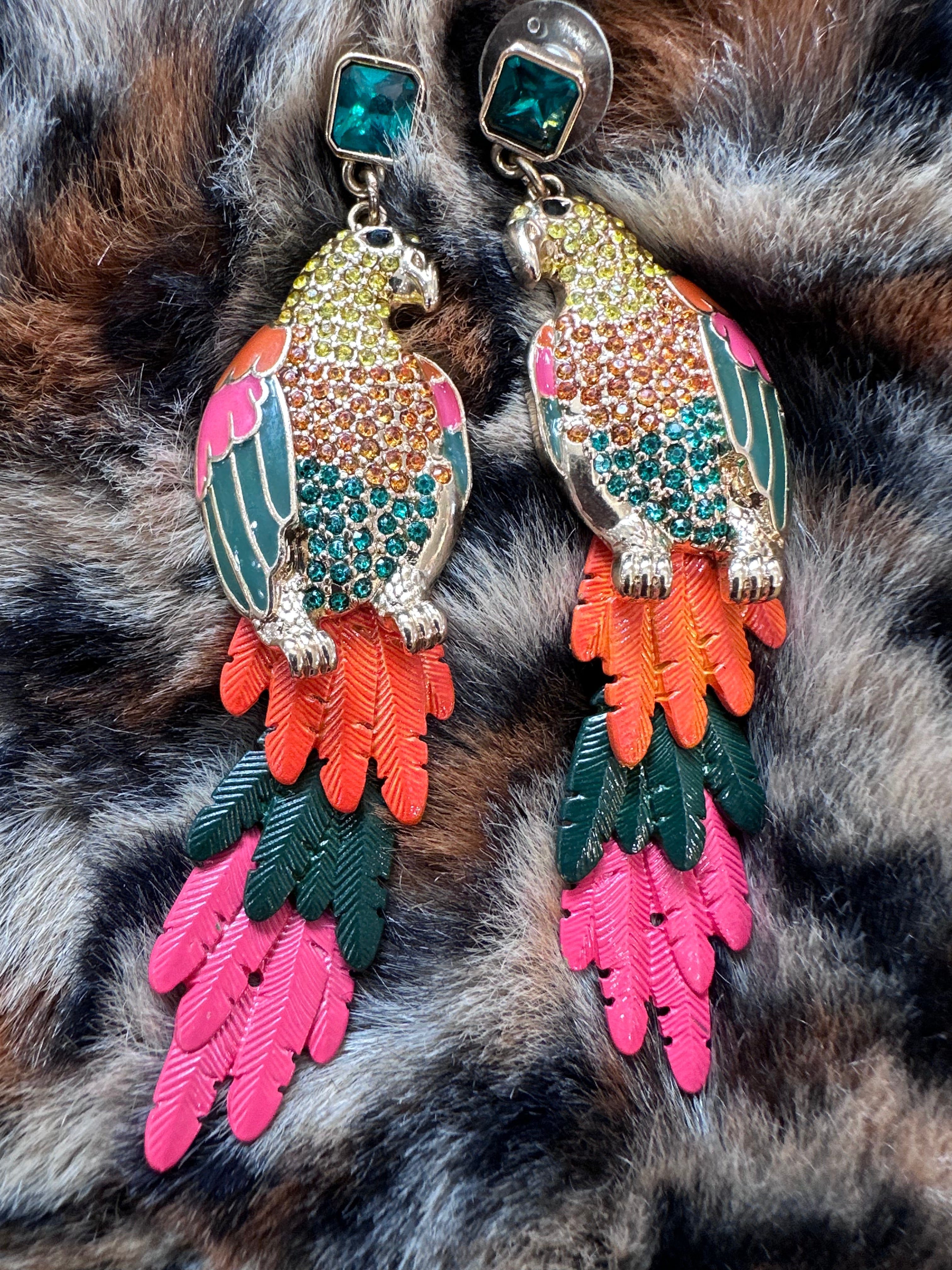 Parrot earrings