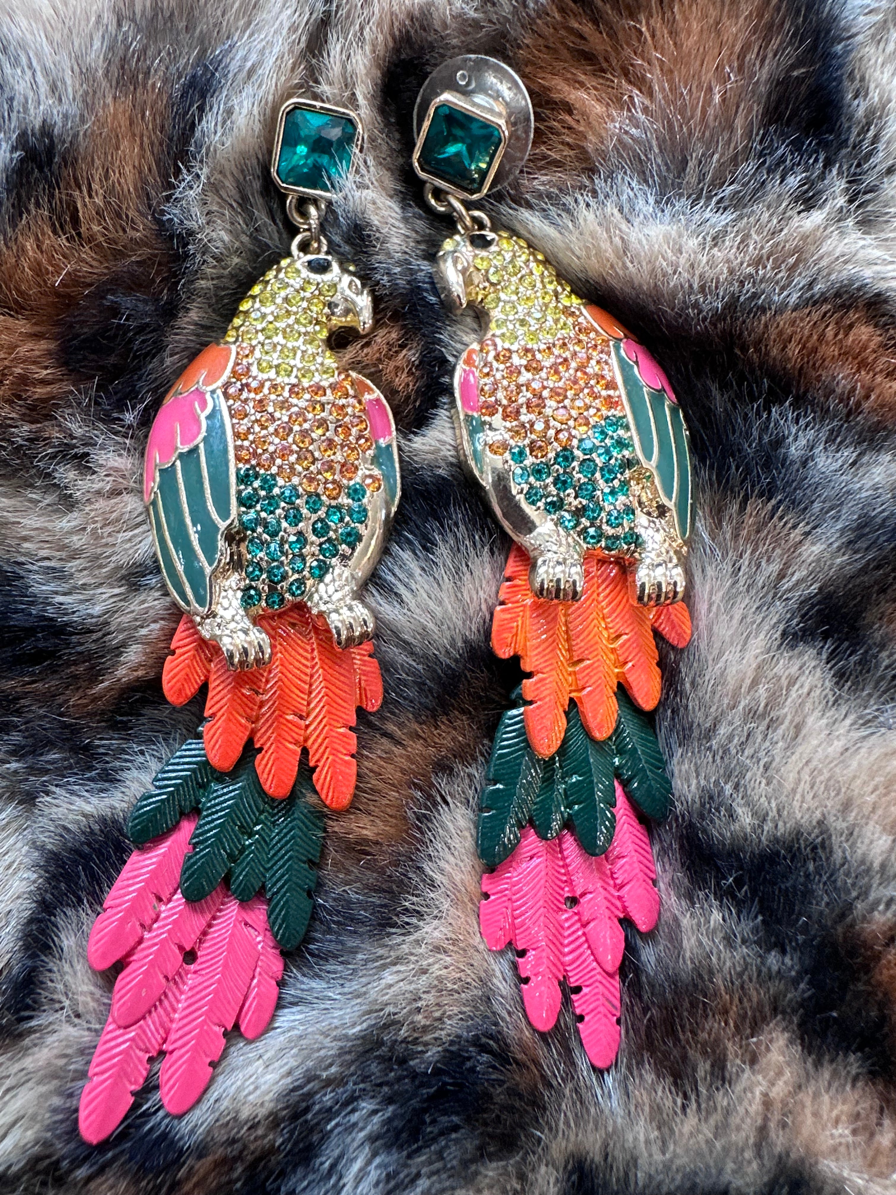 Parrot earrings