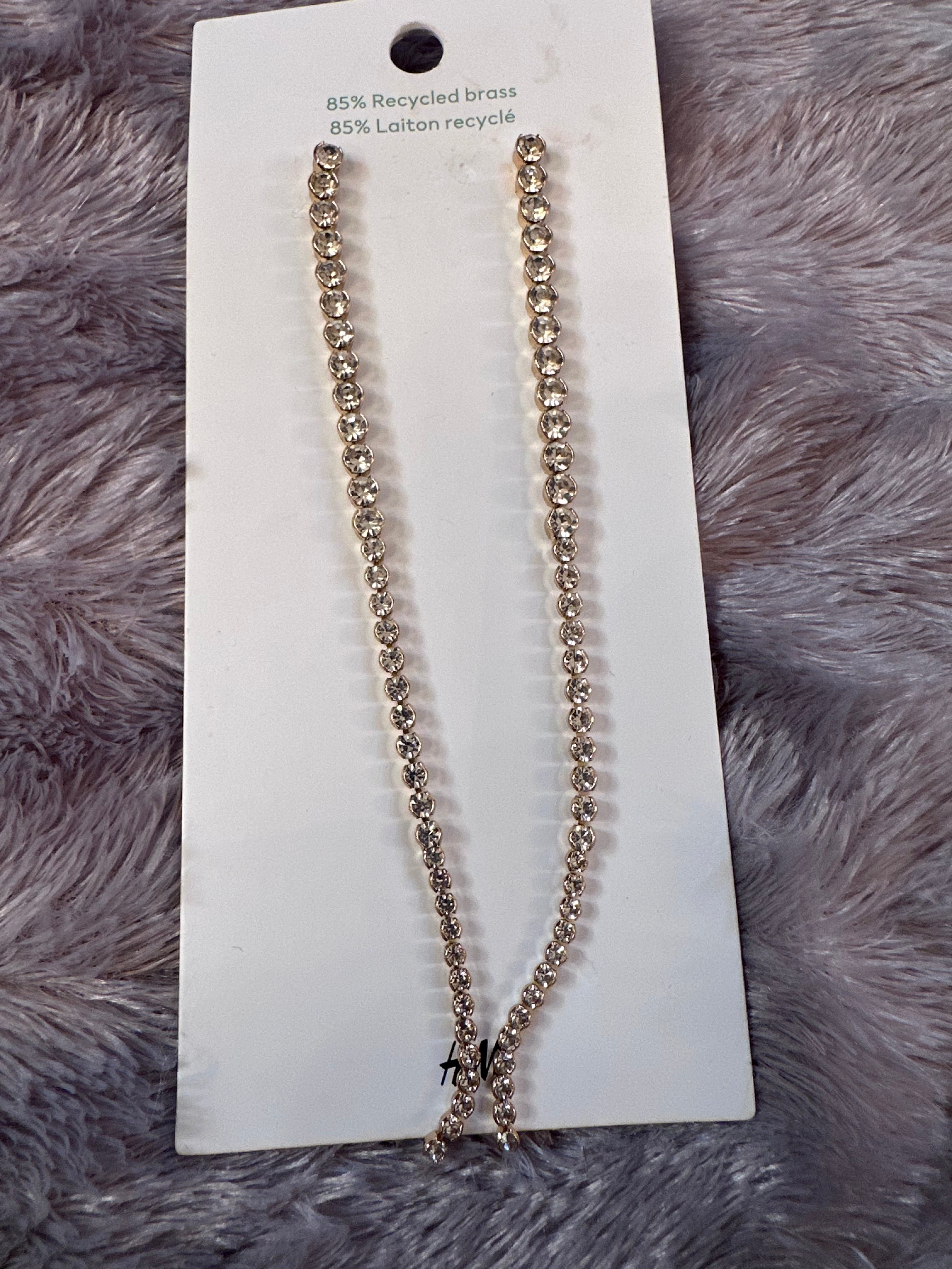 Long diamond costume jewelry