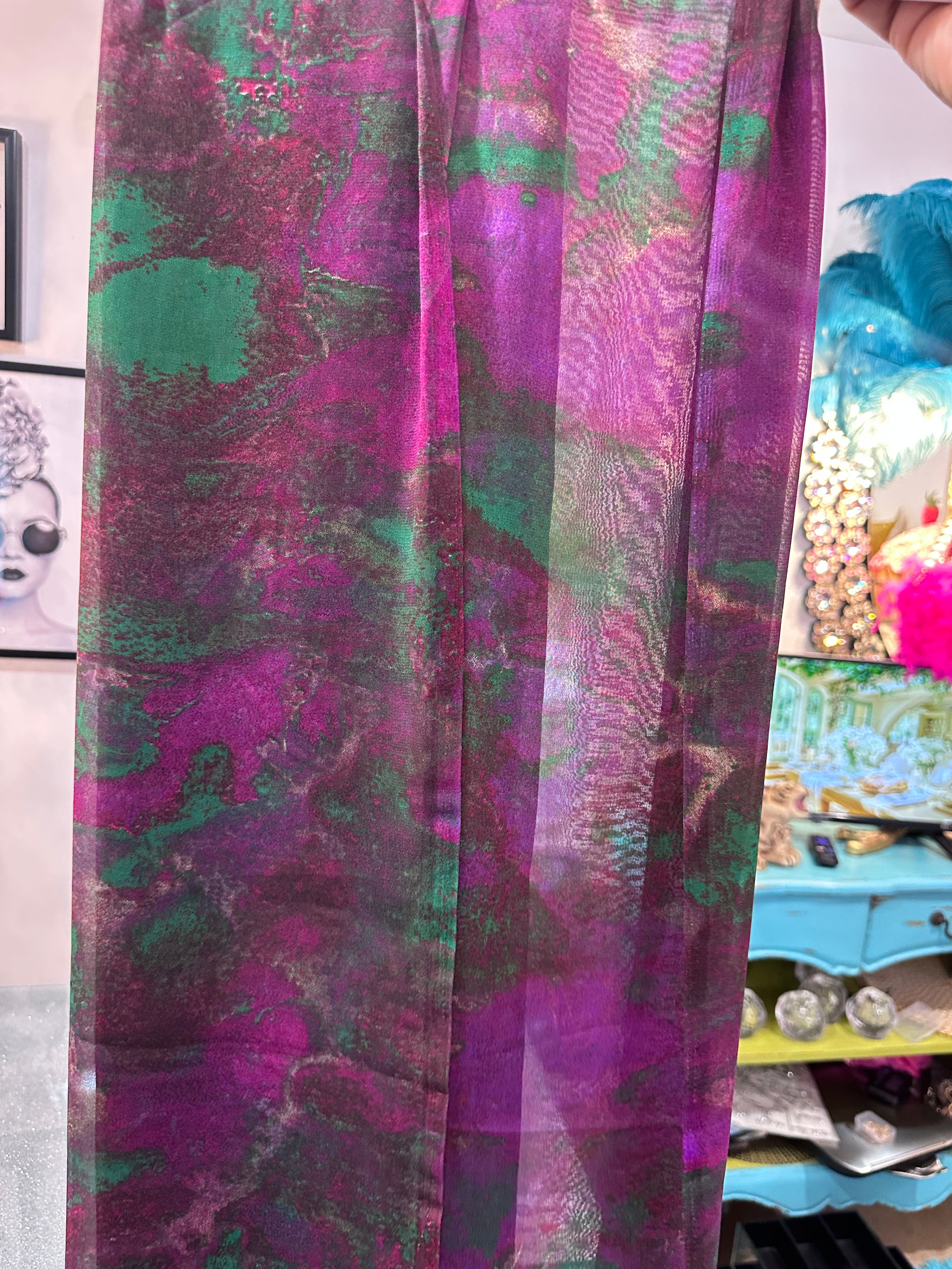 Magenta and Green scarf