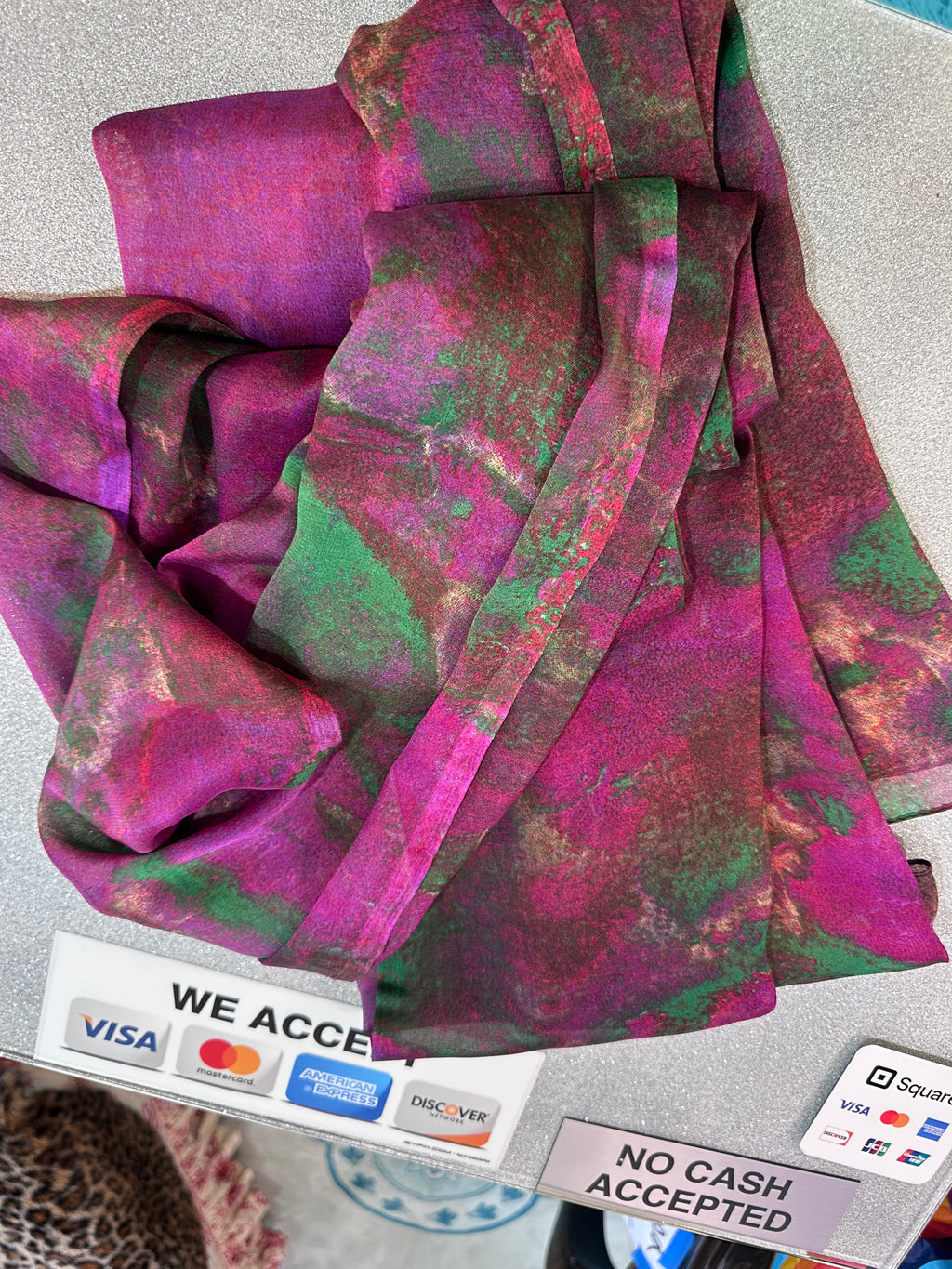 Magenta and Green scarf