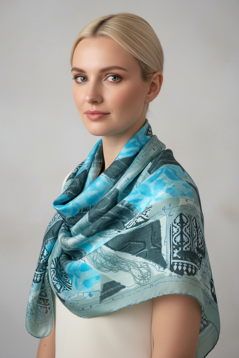 Light blue scarf
