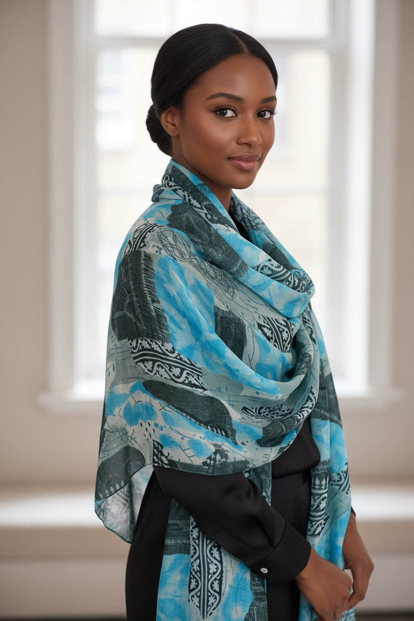 Light blue scarf