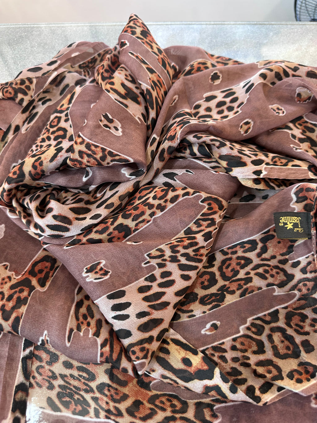 Leopard print scarf