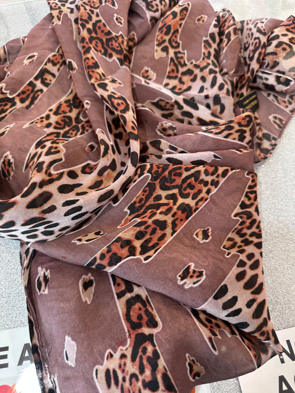 Leopard print scarf