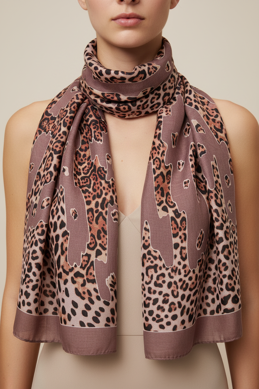 Leopard print scarf