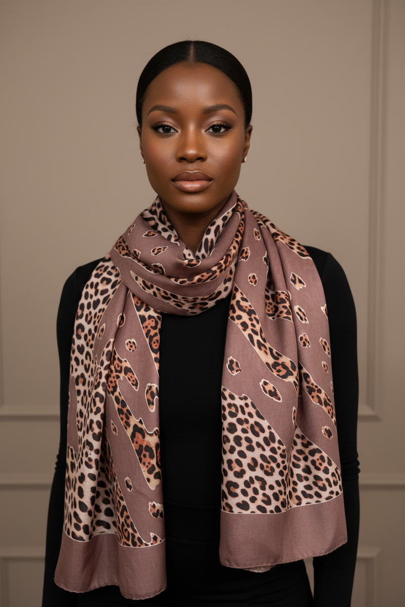 Leopard print scarf