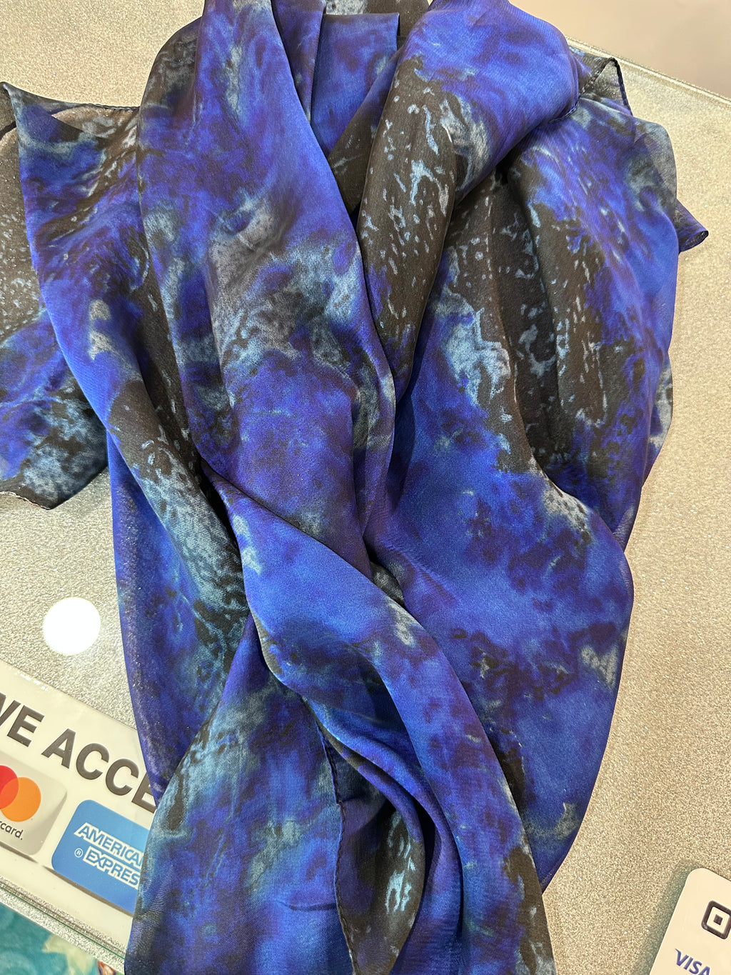 Royal blue scarf