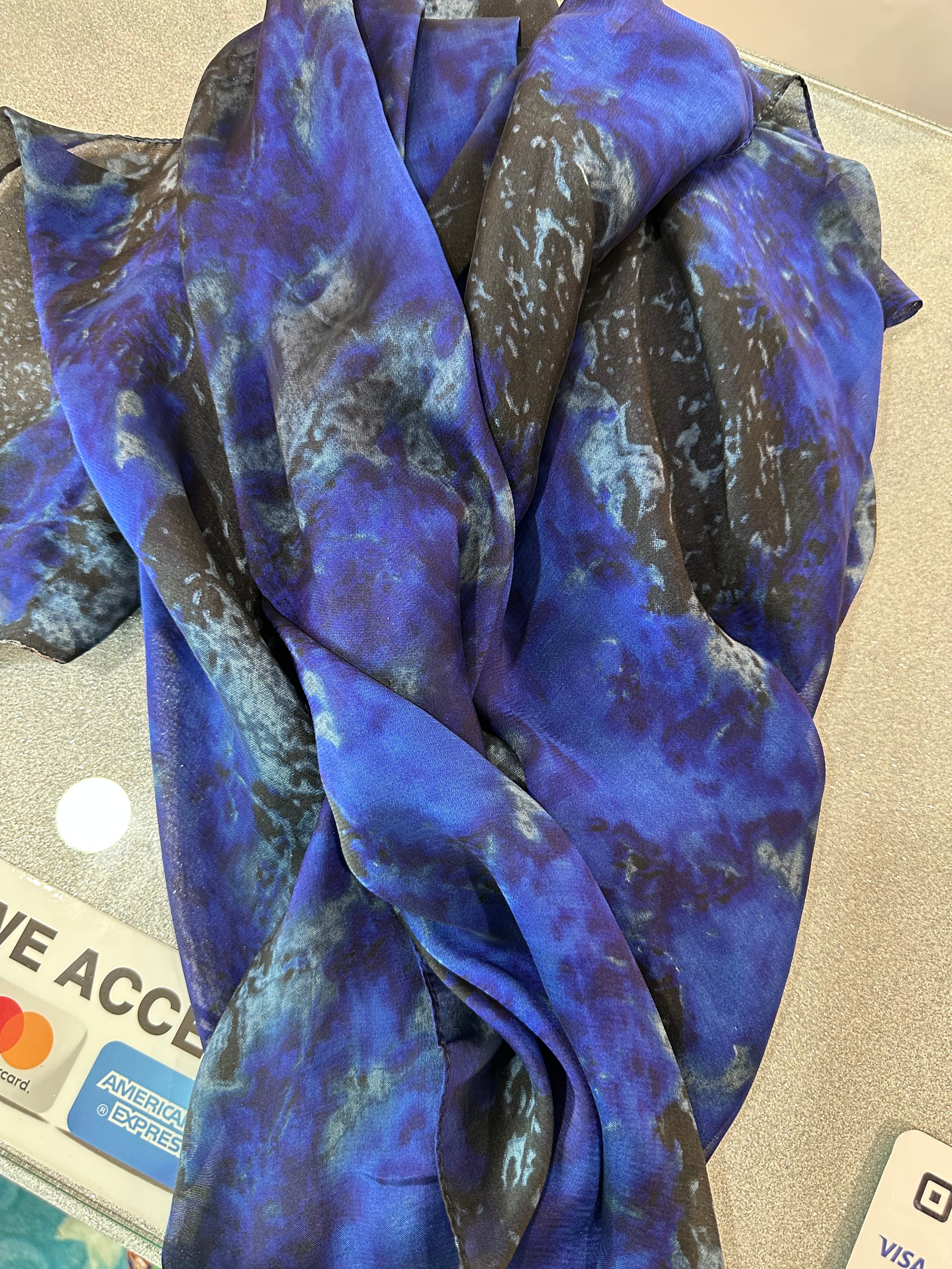 Royal blue scarf