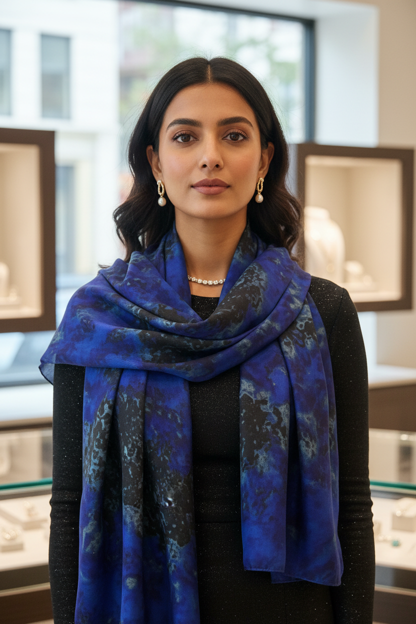 Royal blue scarf