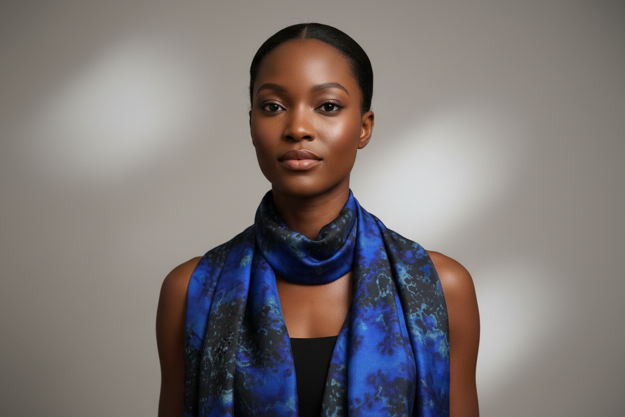 Royal blue scarf