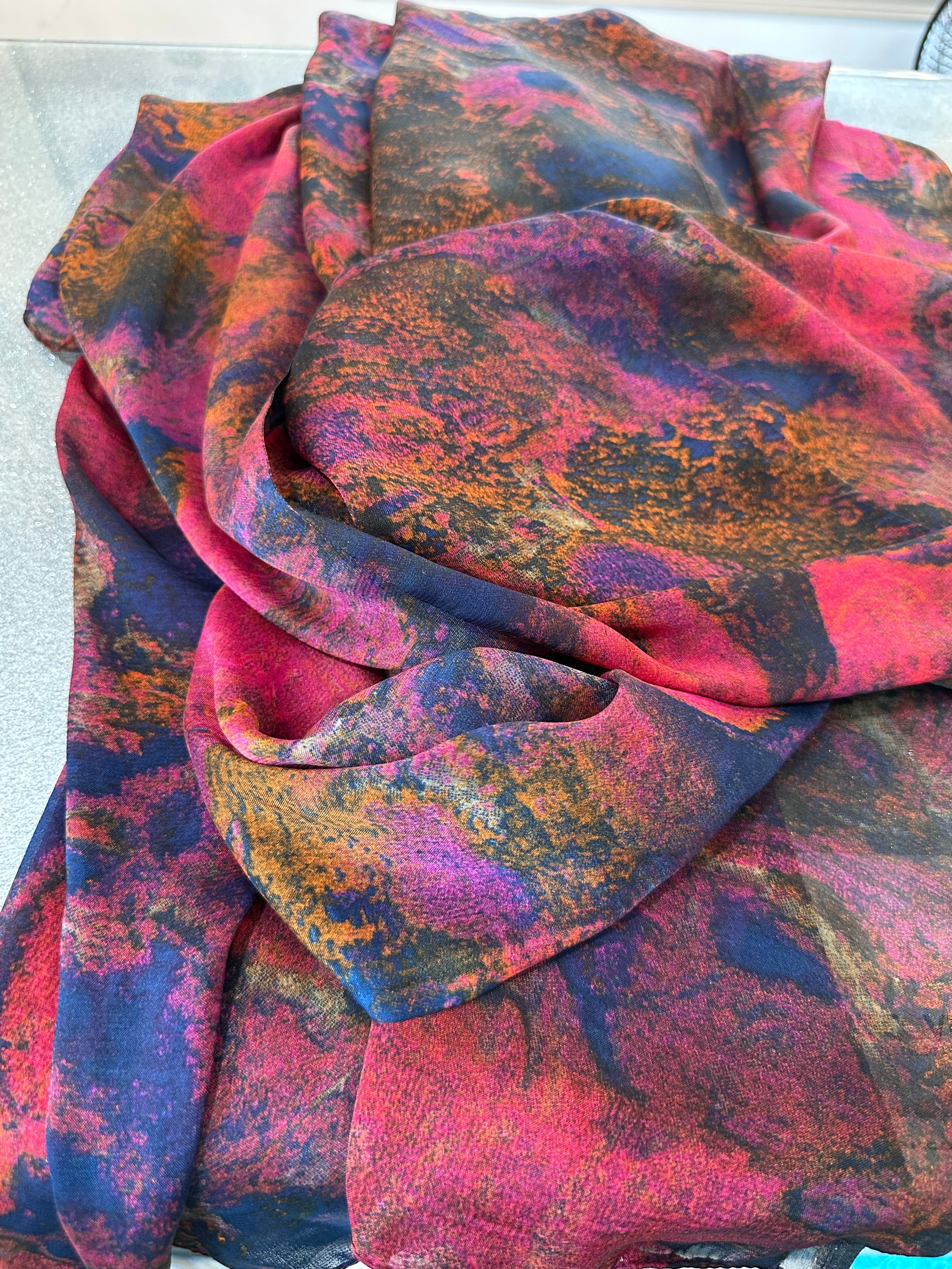 Burgundy Magenta and purple scarf