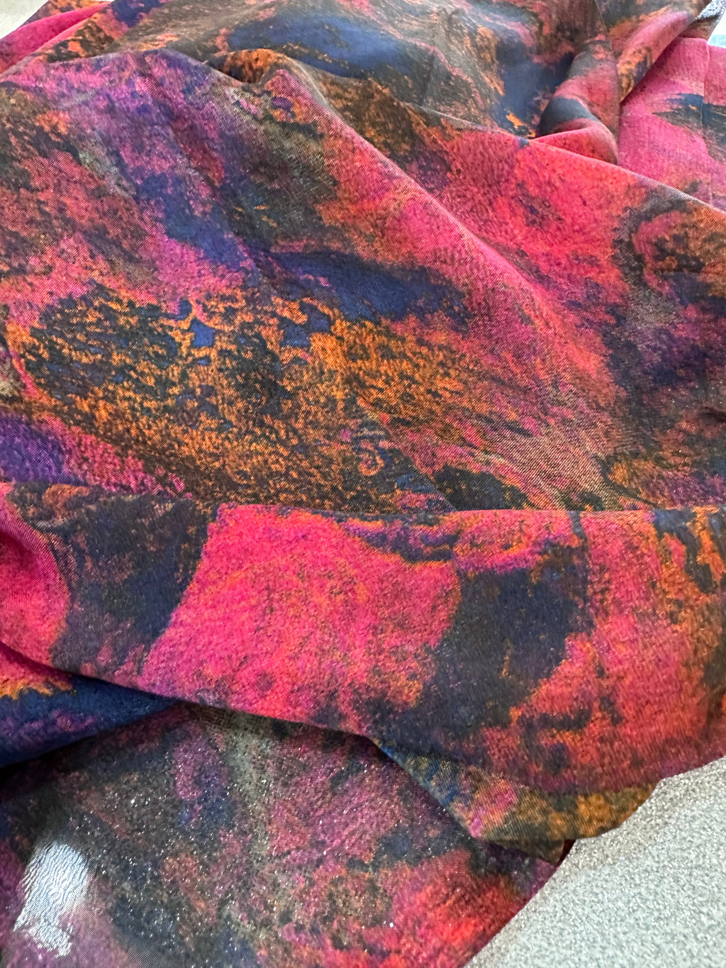 Burgundy Magenta and purple scarf