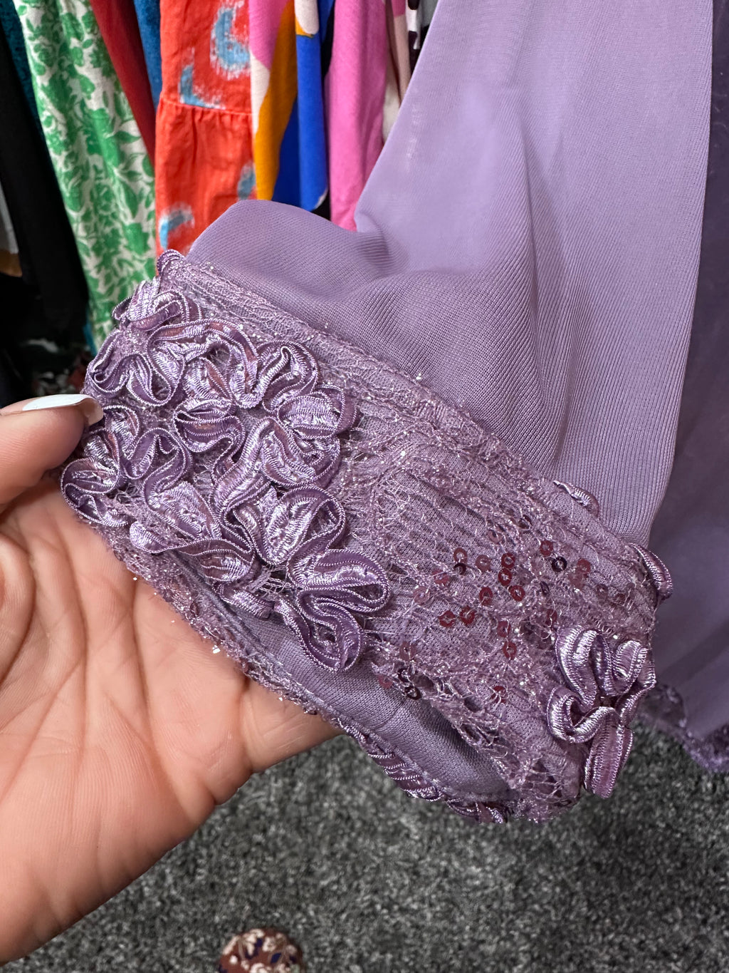 Lavender laced dress R and M collection size 14