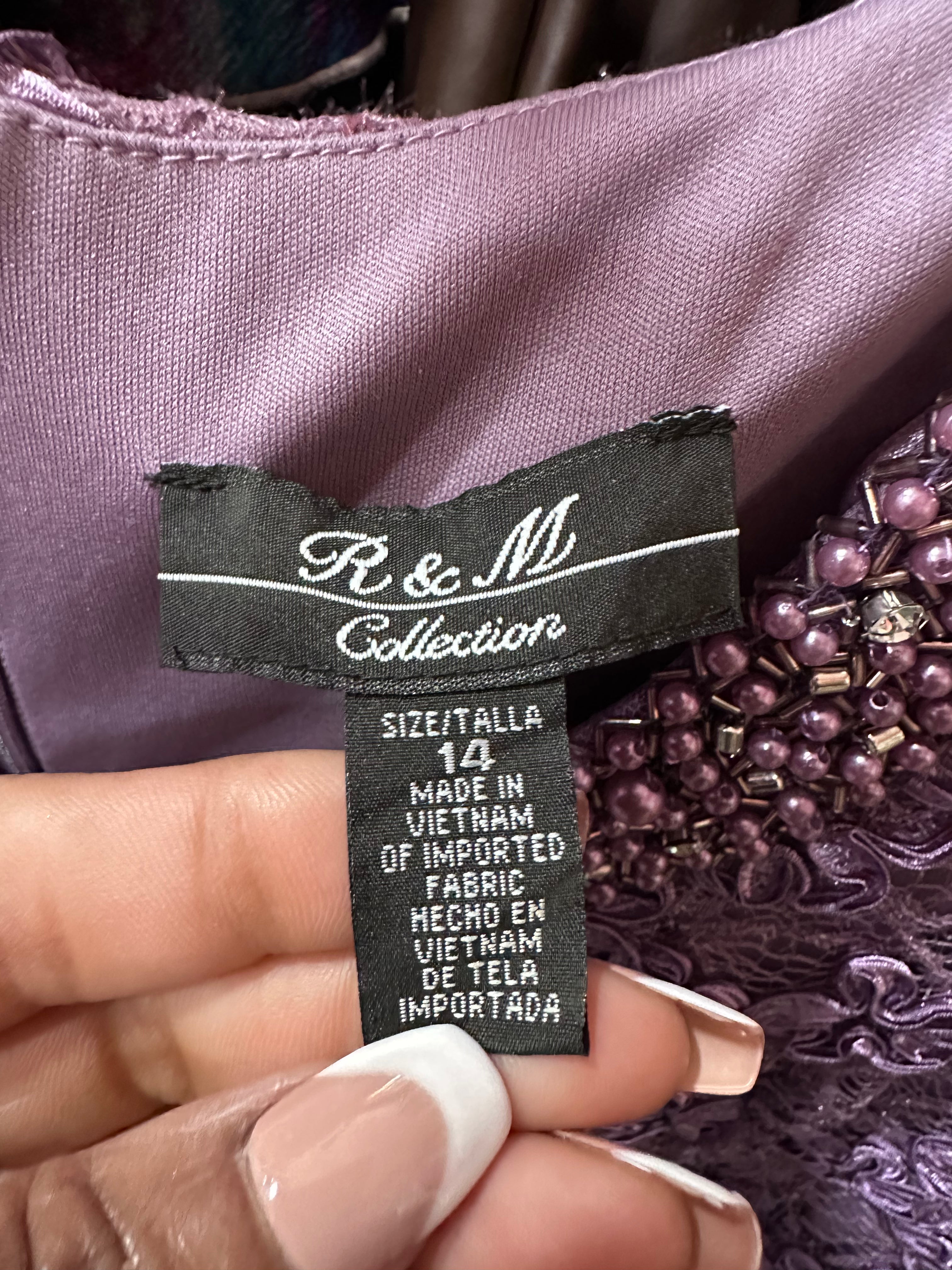 Lavender laced dress R and M collection size 14