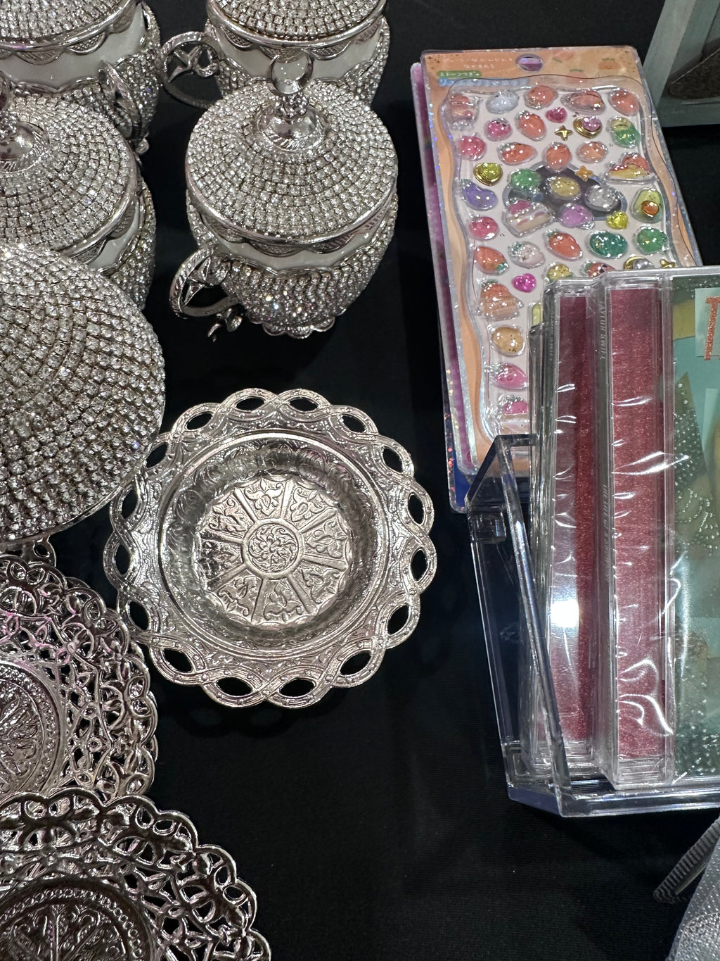 Delightful Silver Tea Set with Diamonds