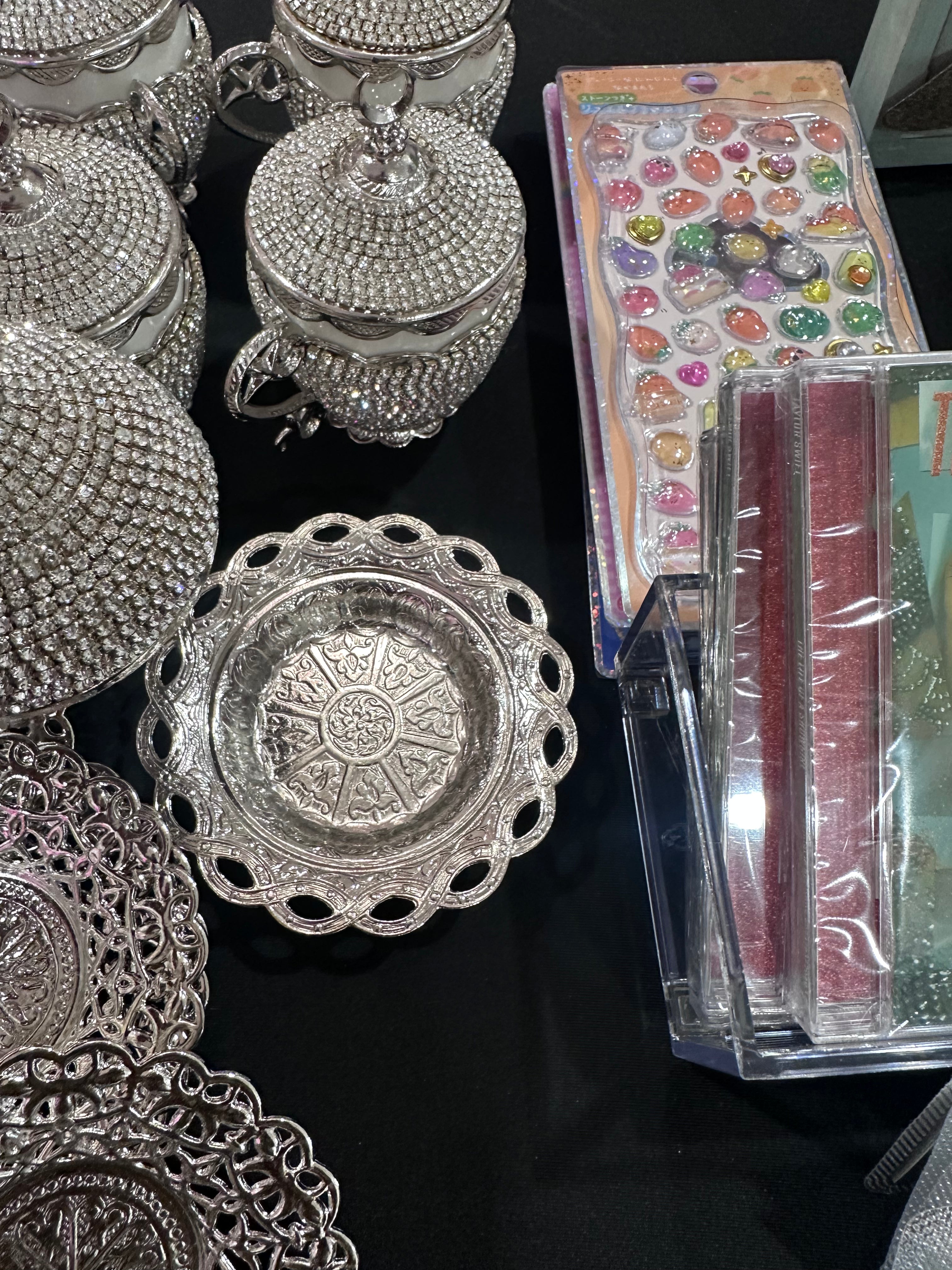 Delightful Silver Tea Set with Diamonds