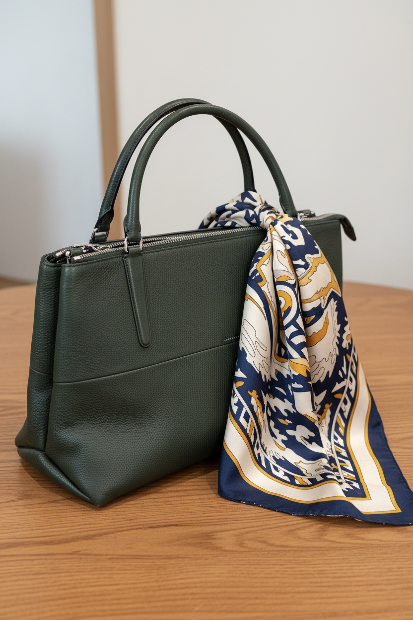 Green used Coach leather bag($55)