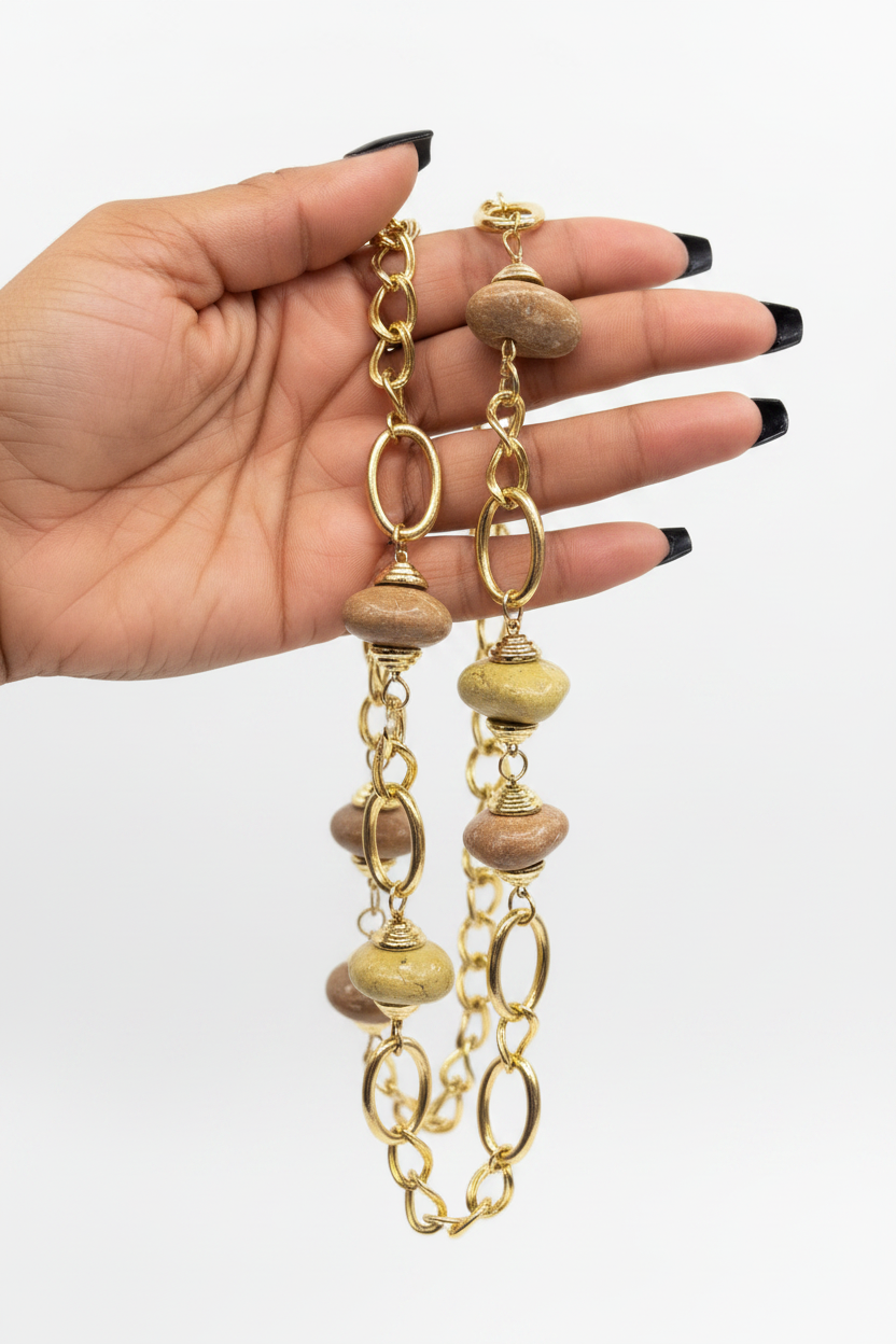 Brown and beige statement piece