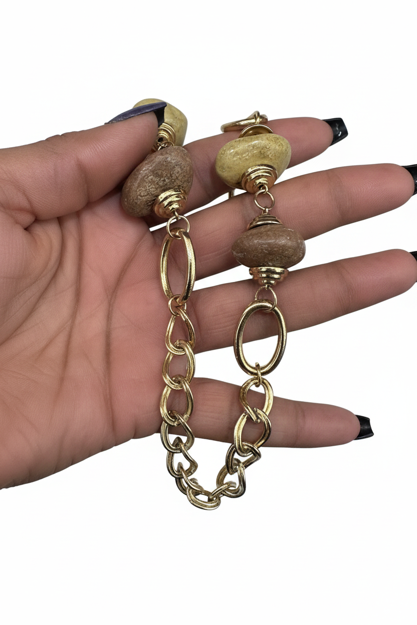 Brown and beige statement piece