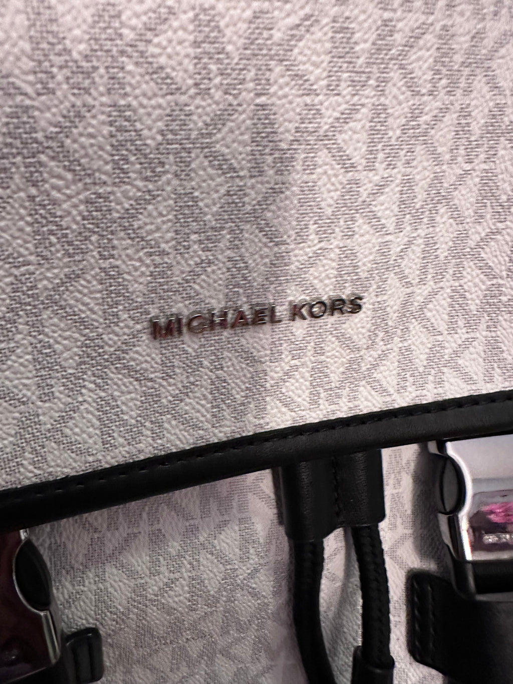 Michael Khors Black and White backpack (New) only 1 available