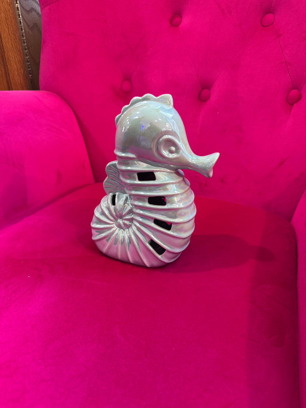 Iridescent Sea horse potpourri holder or LED light display (in store pickup only