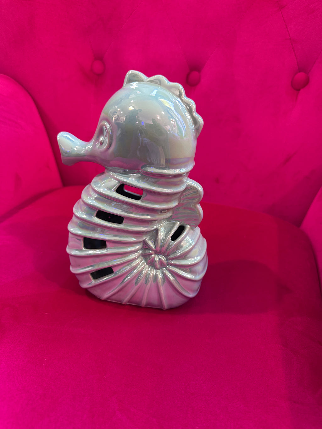 Iridescent Sea horse potpourri holder or LED light display (in store pickup only