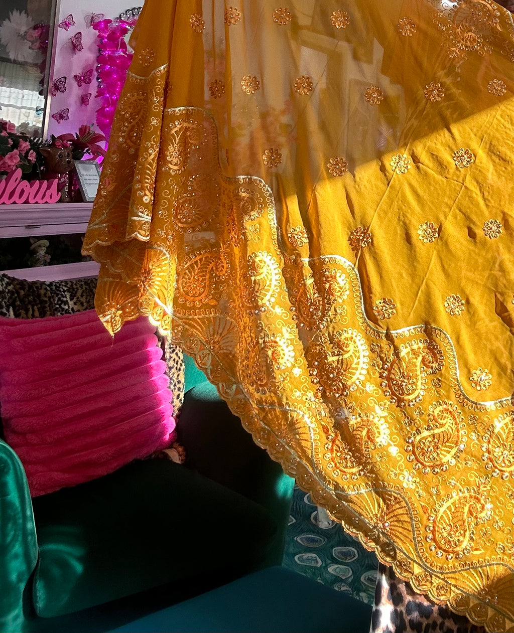 Gold Dubai Wrap - Handmade