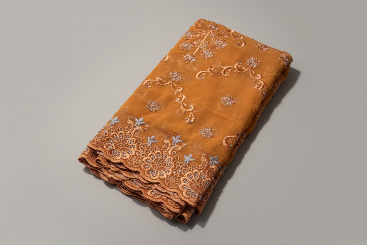Gold Dubai Scarf - Handmade