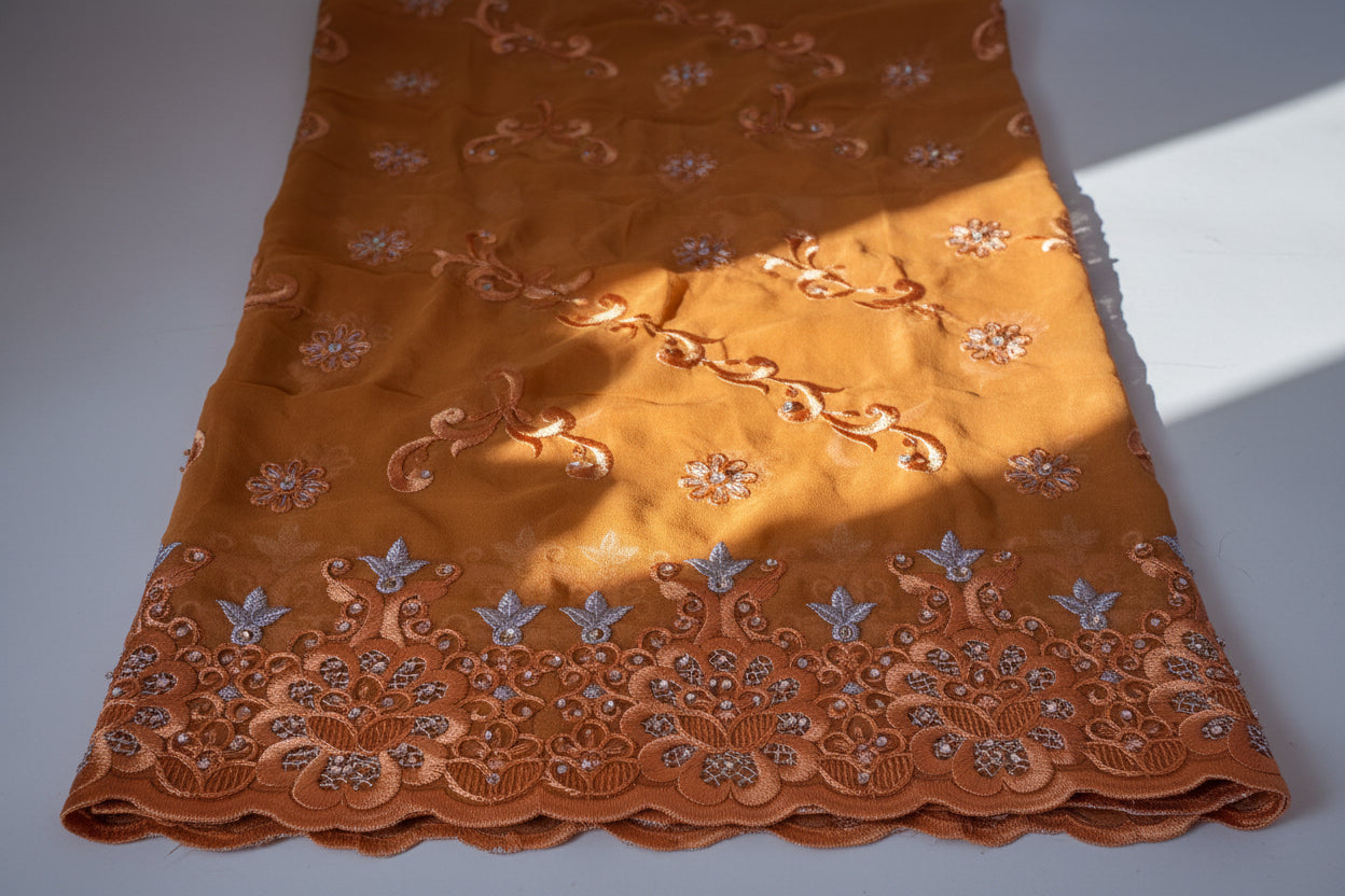 Gold Dubai Scarf - Handmade