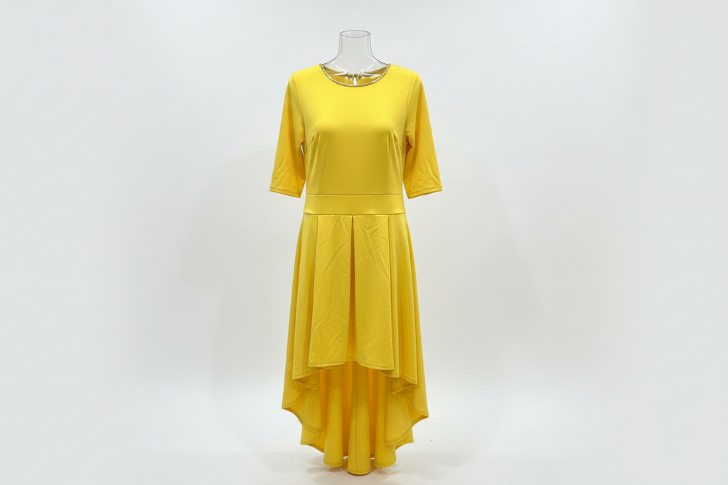Yellow Long-Tail Shirt- no diamonds around neck