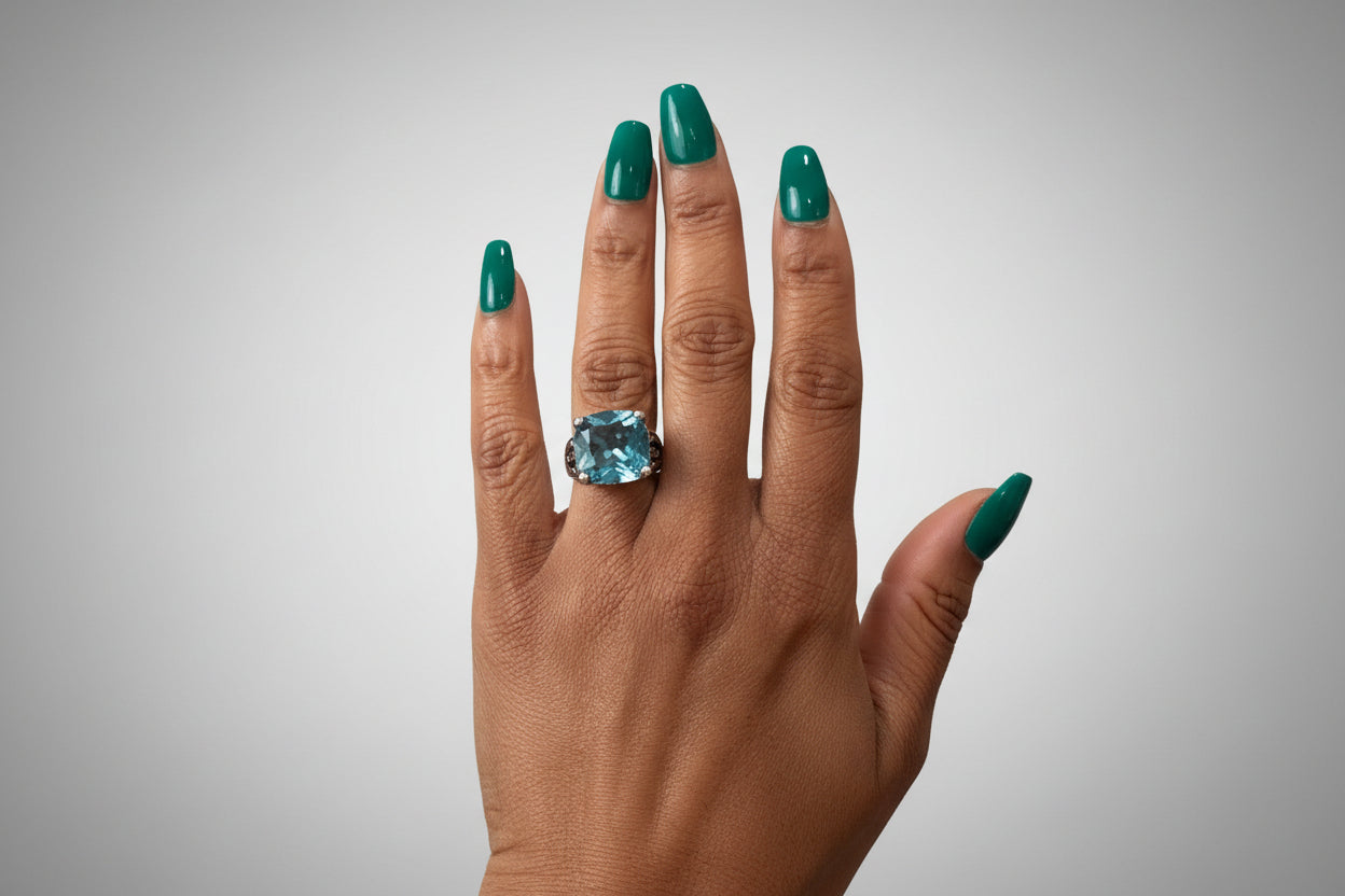 Blue Topaz Costume Ring