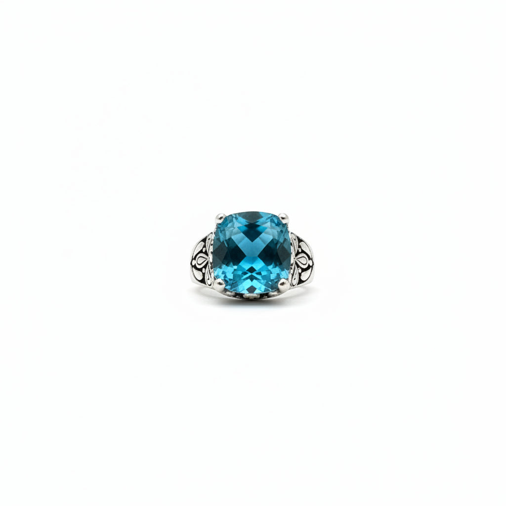 Blue Topaz Costume Ring