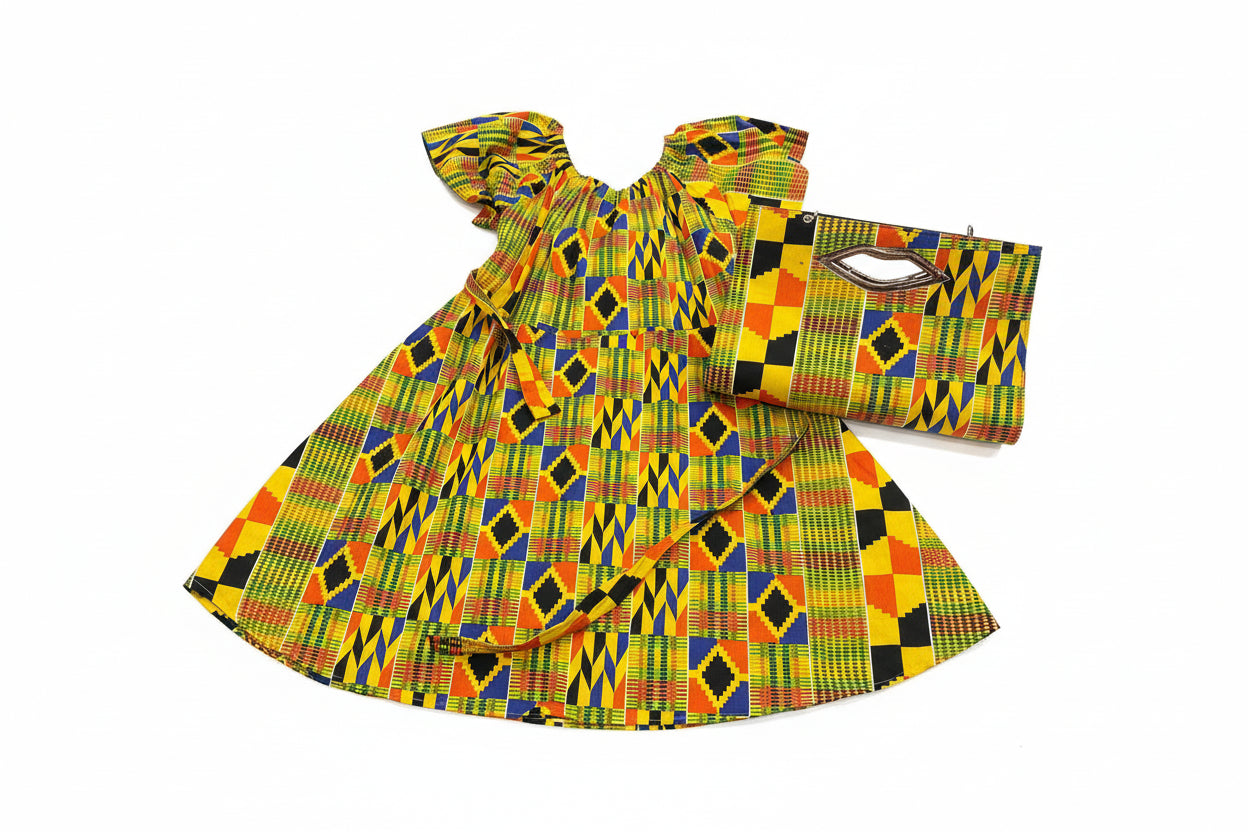 African Dress with Matching Purse