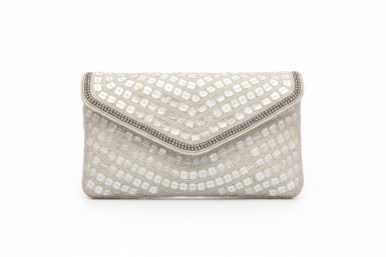 White Pearl Clutch