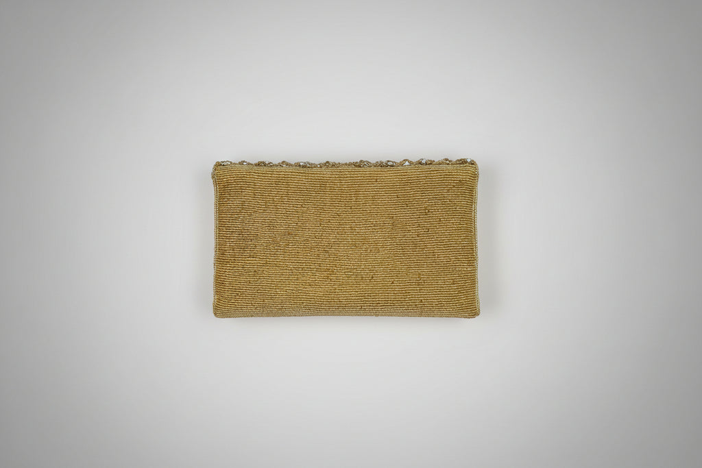 Gold Clutch Bag with Diamonds