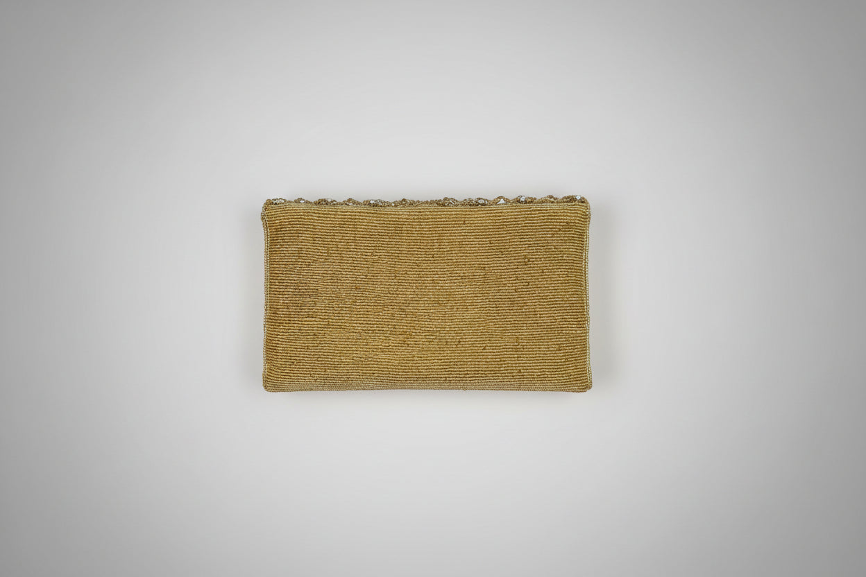 Gold Clutch Bag with Diamonds