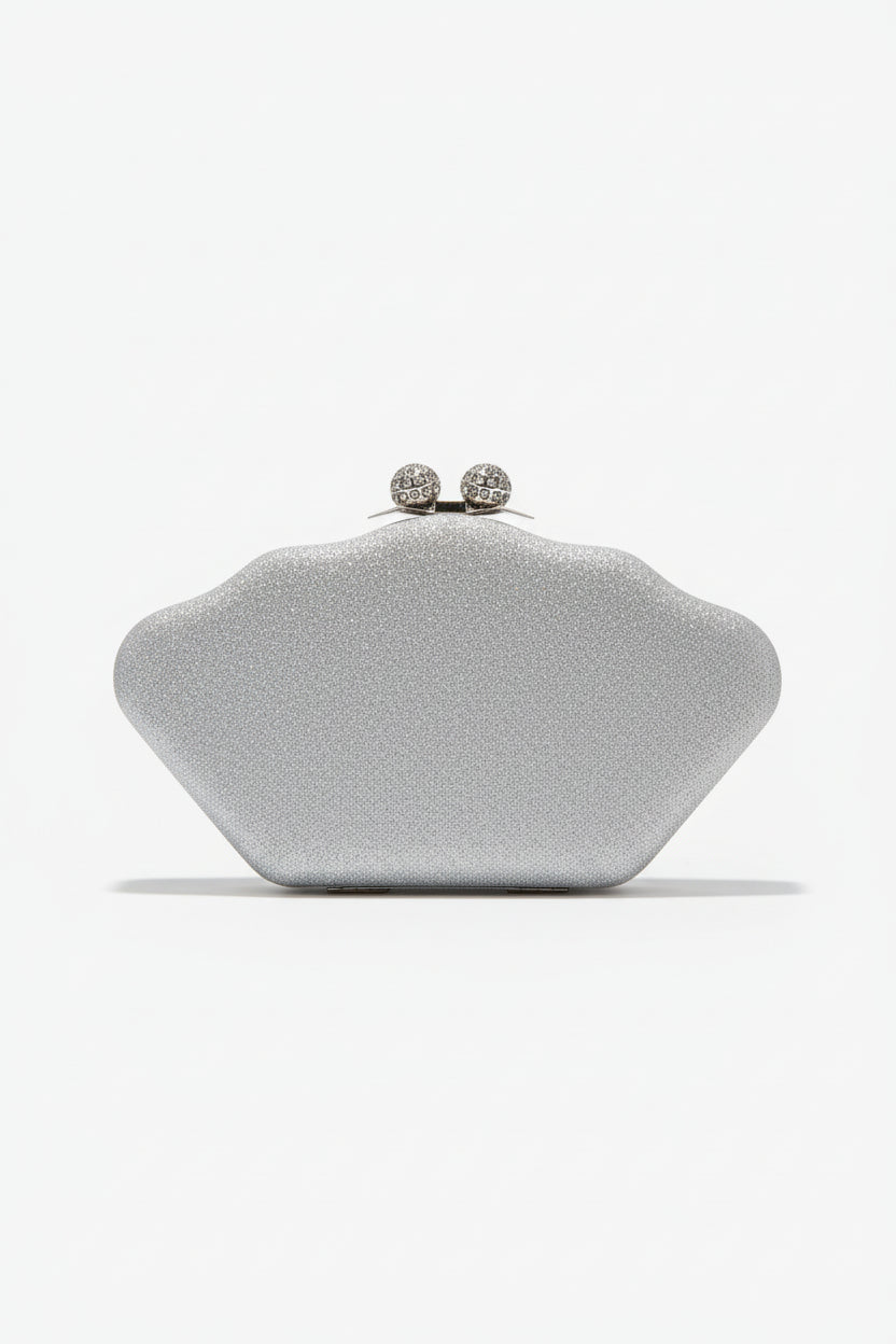 Silver Clutch with Diamonds