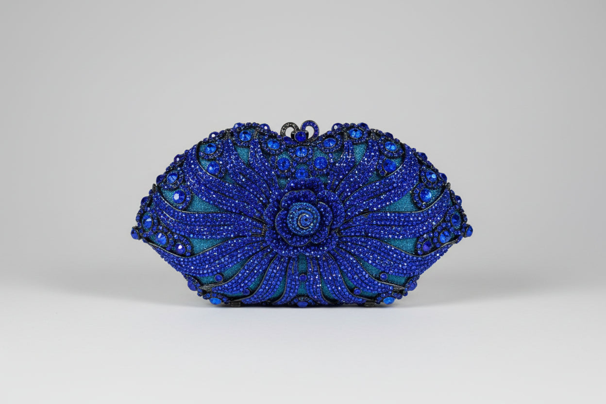 Elegant Blue Diamond Clutch- Sold