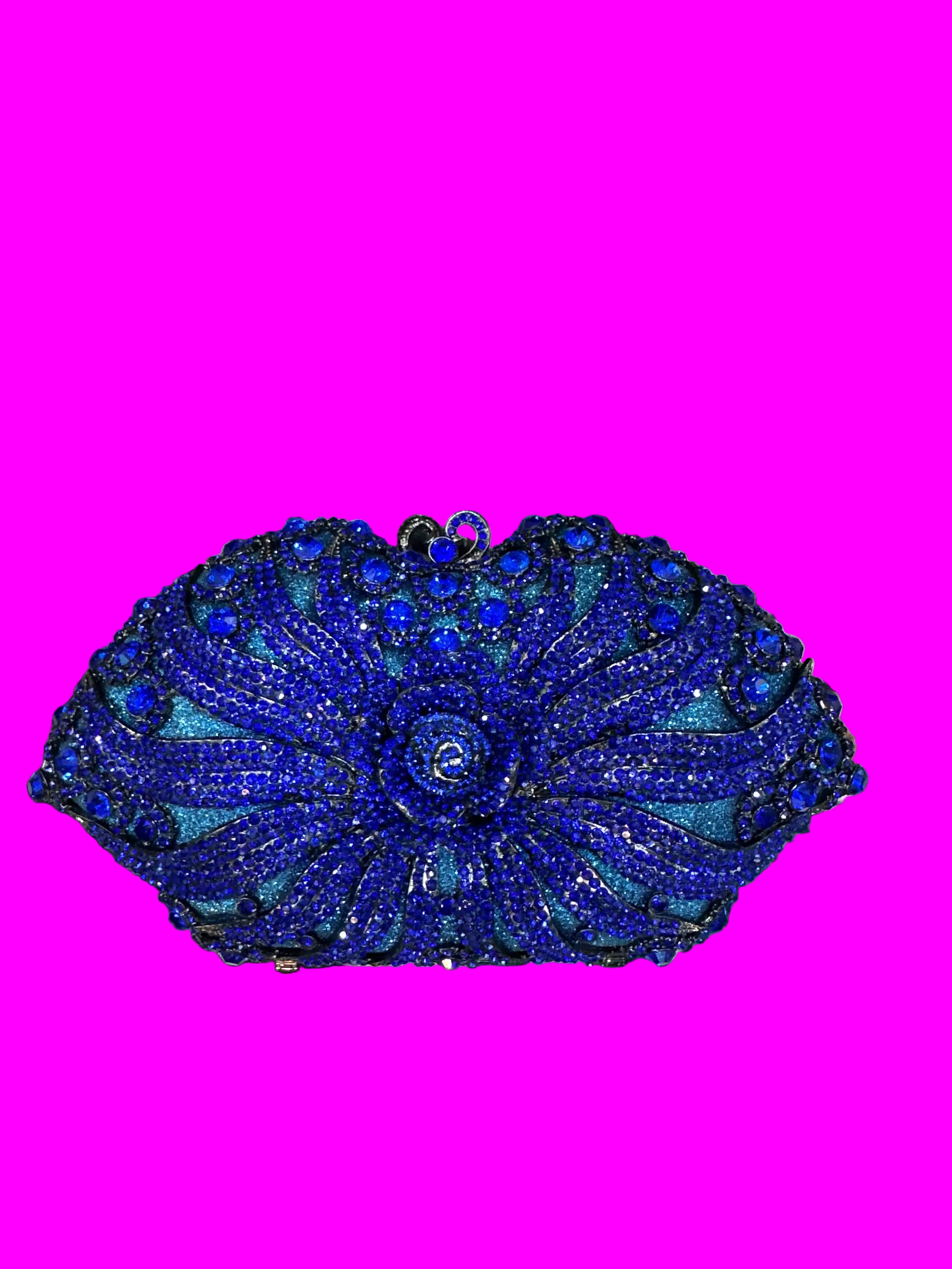 Elegant Blue Diamond Clutch- Sold