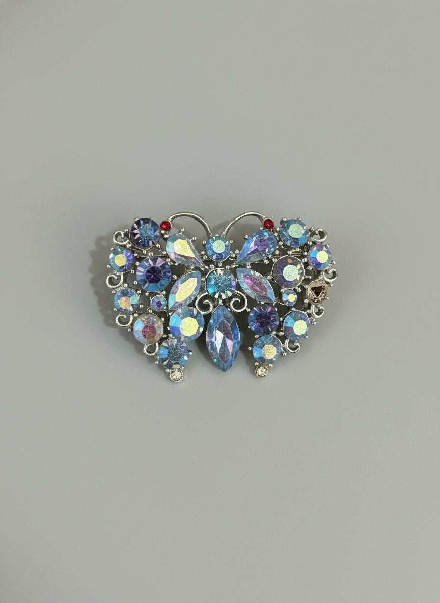 Vintage Blue Butterfly Brooch Pin