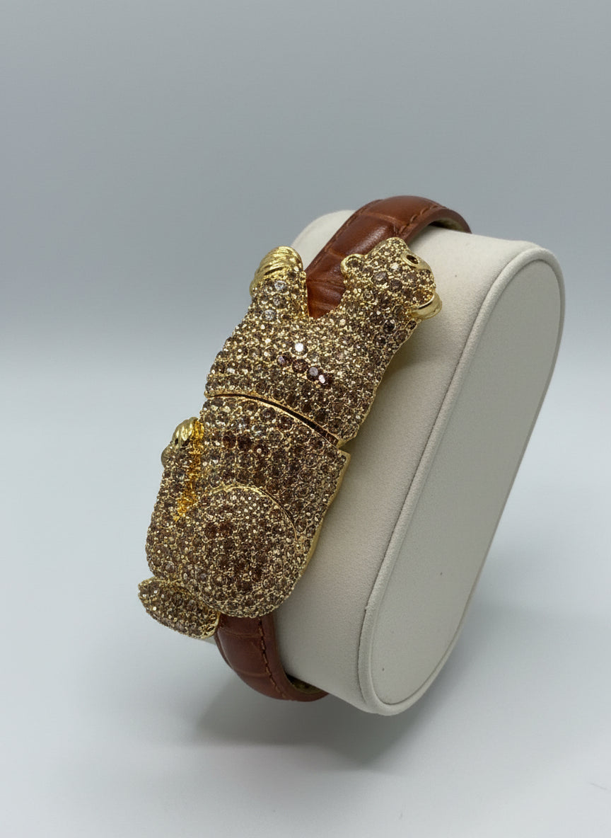 Limited Edition Gold Diamond Couture Tiger Watch