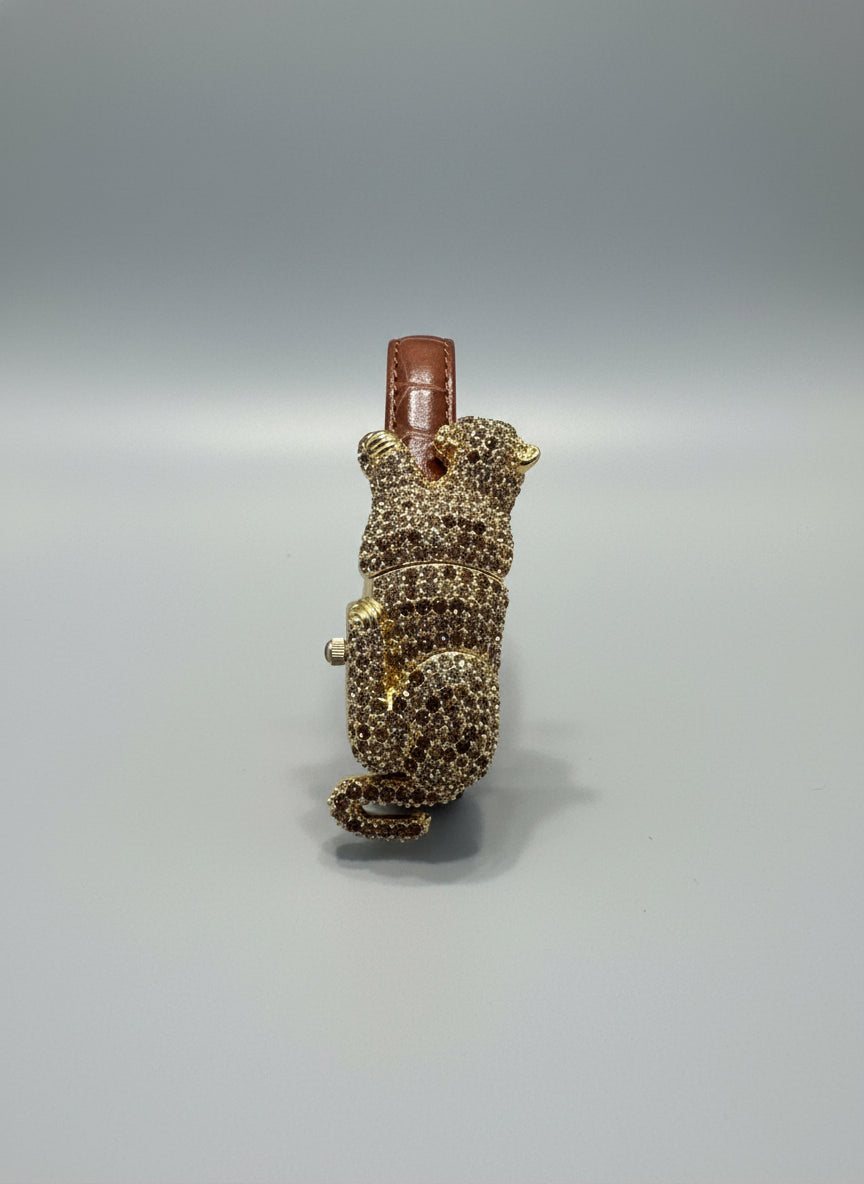 Limited Edition Gold Diamond Couture Tiger Watch