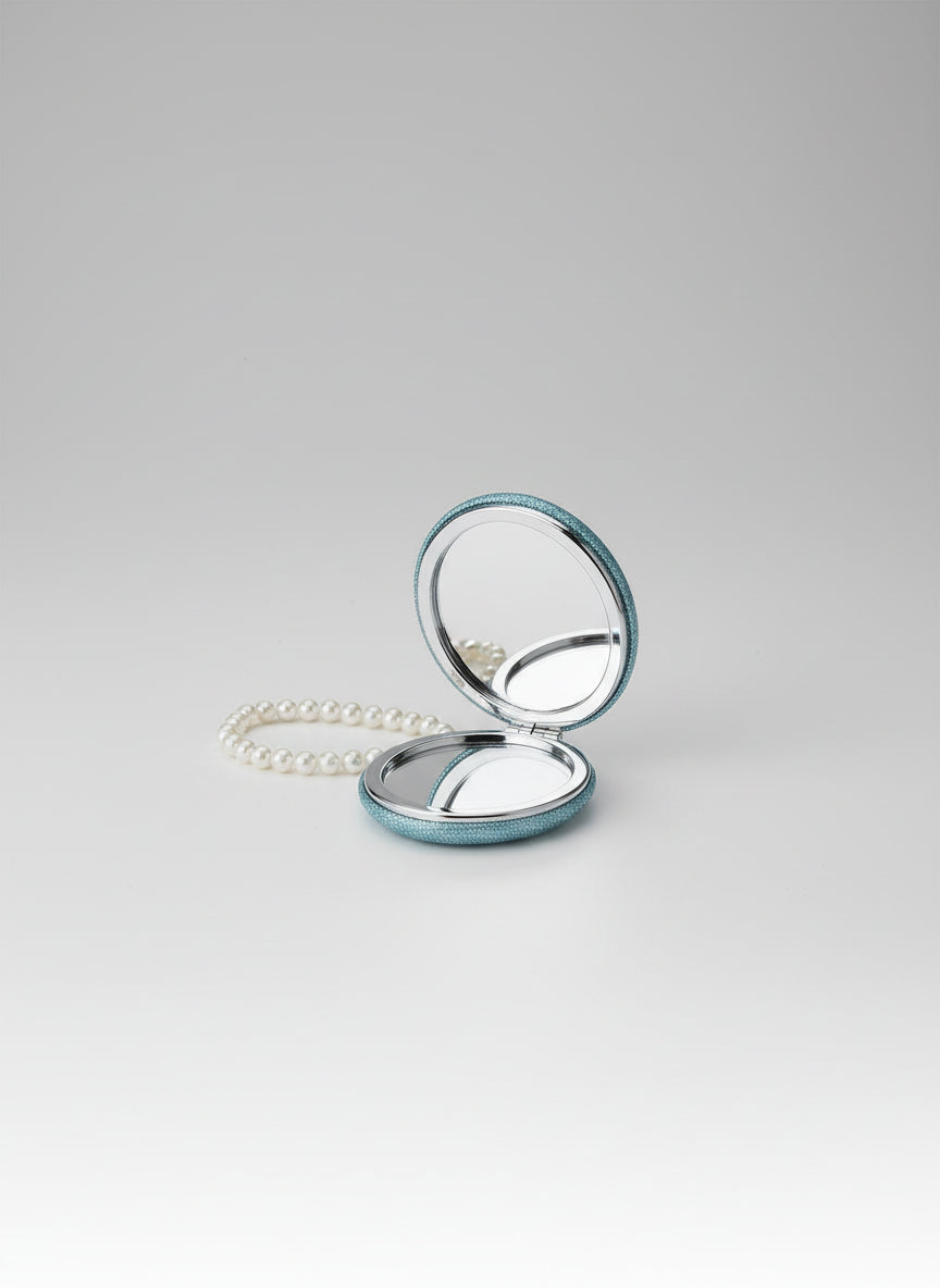 Decorative Compact Mirror 3 blue available 3 pink and 1 silver available