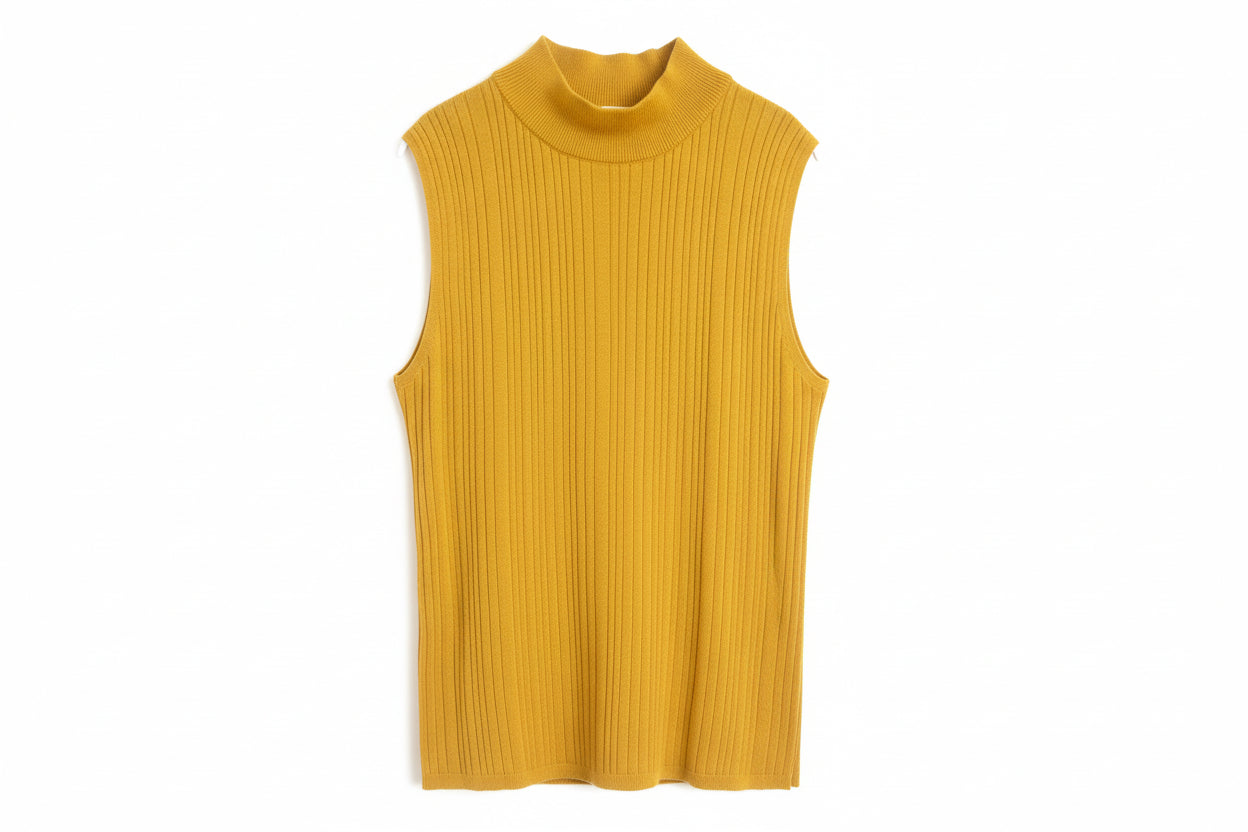 Yellow short sleeve sweater